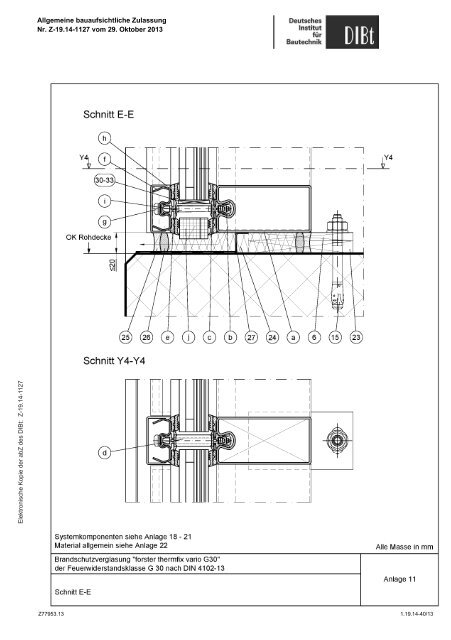 Zulassung Brandschutzverglasung G30 - Forster