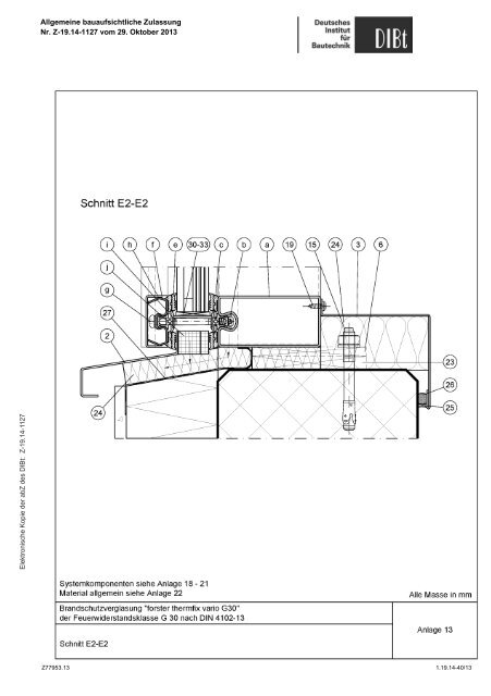 Zulassung Brandschutzverglasung G30 - Forster