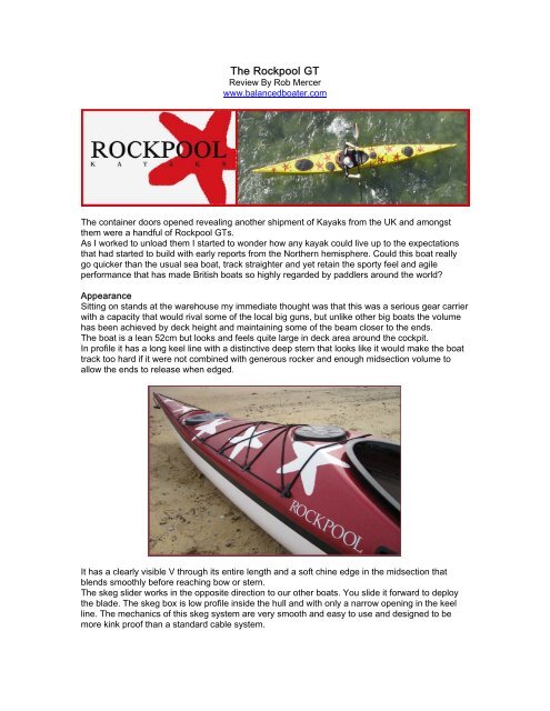 The Rockpool GT - Expedition Kayaks