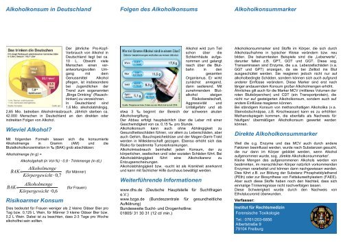 Ethylglucuronid und Alkoholkonsum - Mtaschule-os.de