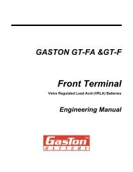 Products Manual - Gaston Battery Industrial Ltd.