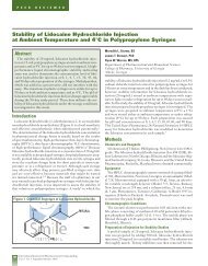 Stability of Lidocaine Hydrochloride Injection at Ambient ...