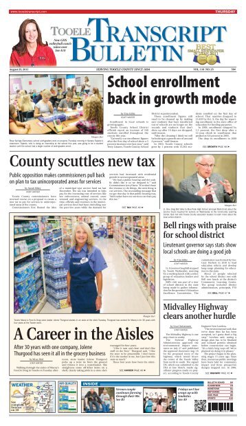 A Career in the Aisles - Tooele Transcript Bulletin