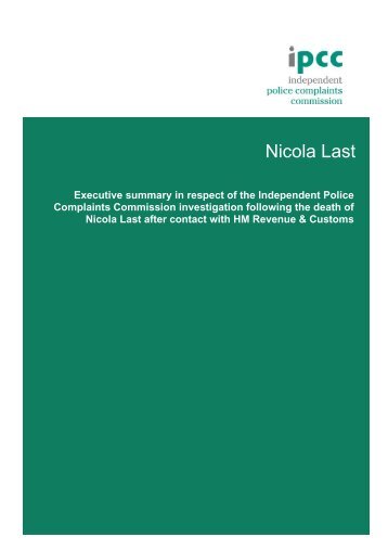 Nicola Last - Independent Police Complaints Commission