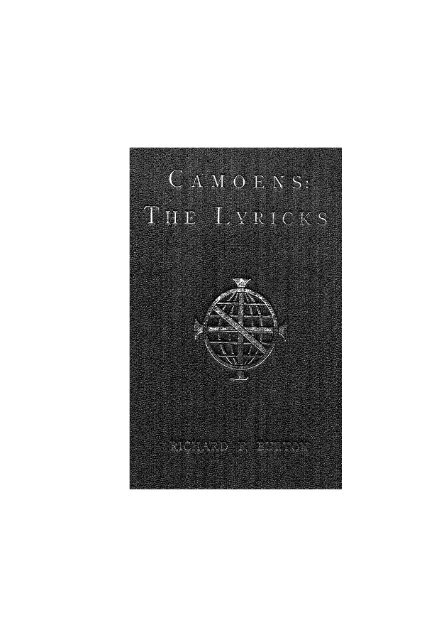 Camoens - The Lyrics part 1 - Sir Richard Francis Burton (1821-1890)