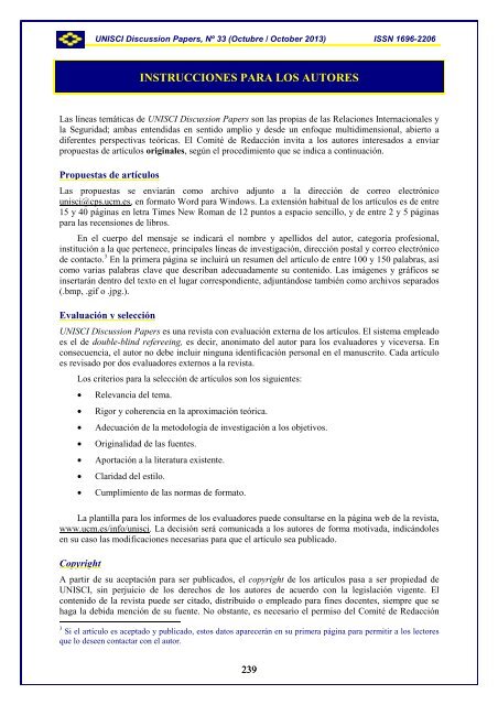 UNISCI - Universidad Complutense de Madrid