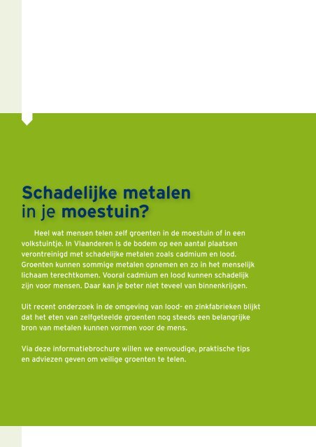 Schadelijke metalen in je moestuin? - Medisch Milieukundigen