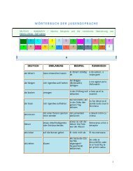 WÖRTERBUCH DER JUGENDSPRACHE - limba germana