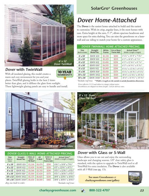 Greenhouses - Charley's Greenhouse