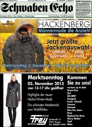 Marktsonntag - Schwaben Echo