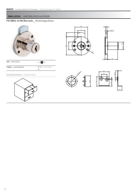 BASICO - OJMAR locking solutions for furniture