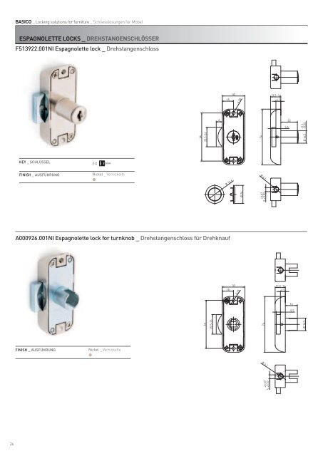 BASICO - OJMAR locking solutions for furniture