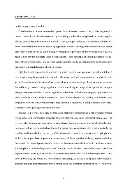 High-resolution Interferometric Diagnostics for Ultrashort Pulses