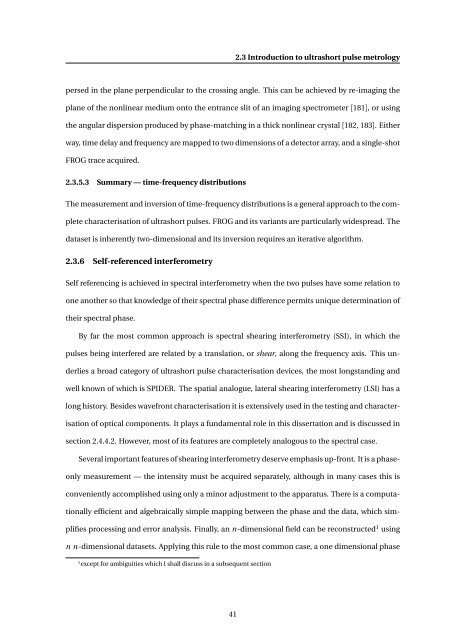 High-resolution Interferometric Diagnostics for Ultrashort Pulses