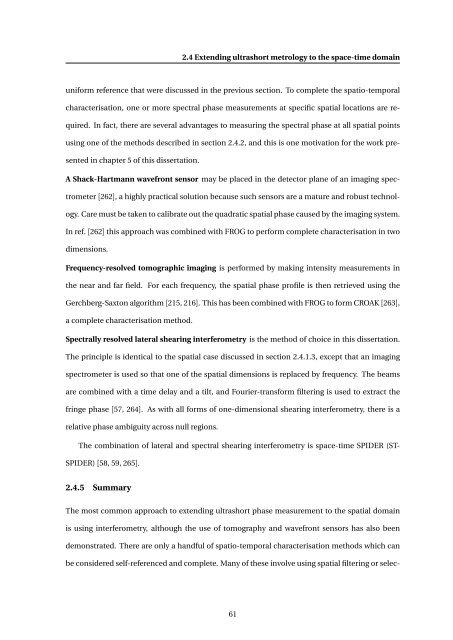 High-resolution Interferometric Diagnostics for Ultrashort Pulses