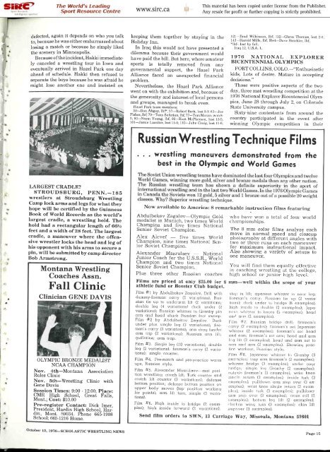 Letterdrom the Editor [& - Wrestling USA Magazine