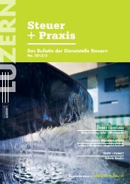 Steuer+Praxis: Ausgabe 2013/3 ist erschienen - Steuern Luzern
