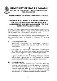 Culture & Heritage Advert.pdf - University of Dar es salaam