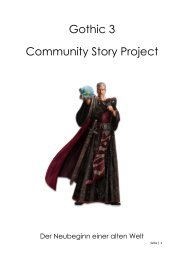 Pressemappe - Gothic 3 Community Story Project