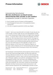 Presseinformation (PDF 142 KB) - Bosch Communication Center