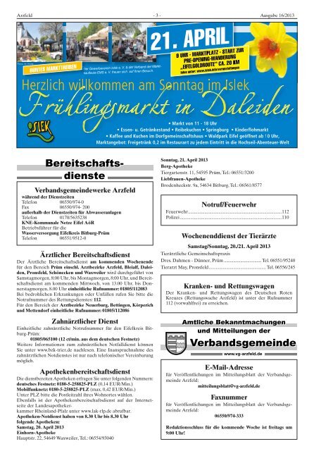 Ausgabe 16 - Verbandsgemeinde Arzfeld