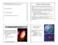 Origin of Solar System Origin of Solar System