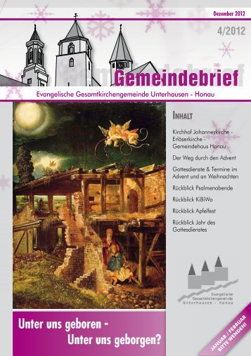 Unter uns geborgen? - Evangelische Gesamtkirchengemeinde ...