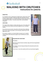 Walking with crutches, Instructions for patients - YTHS