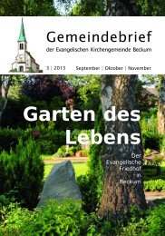 Gemeindebrief 13-3.qxd - Evangelische Kirchengemeinde Beckum