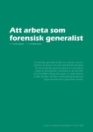 Att arbeta som forensisk generalist - Skl - Polisen