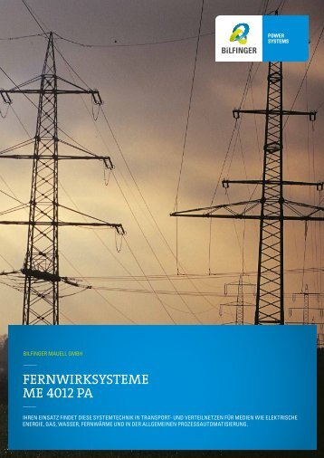 Fernwirksysteme ME 4012 PA - Bilfinger Mauell GmbH