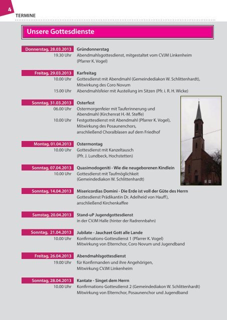 Gemeindebrief - Evangelische Kirchengemeinde Linkenheim