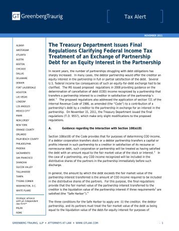 Treasury Department Issues Final Regulations Clarifying Federal ...