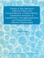 Catalog of Type Specimens of Recent Fishes in the National ...