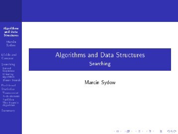 Algorithms and Data Structures - Searching - pjwstk