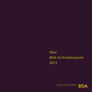 Nike BDA-Architekturpreis 2013 - BDA Nike 2013