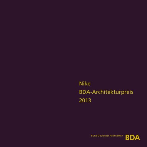 Nike BDA-Architekturpreis 2013 - BDA Nike 2013