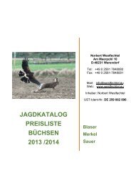 JAGDKATALOG PREISLISTE BÜCHSEN 2013 /2014 - westoil