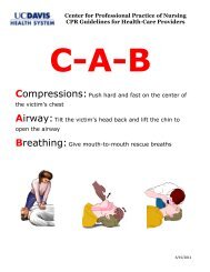 Center for Professional Practice of Nursing CPR Guidelines for ...