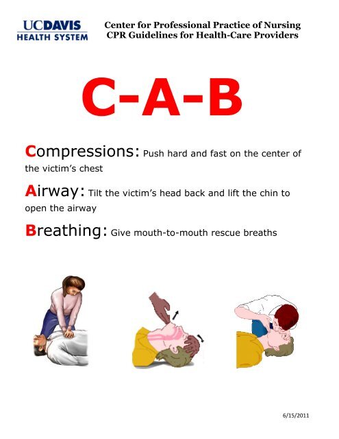 Center for Professional Practice of Nursing CPR Guidelines for ...