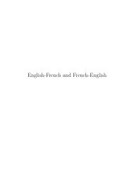 English-French and French-English - iTeX translation reports