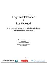 Legemiddelstoffer i kosttilskudd