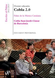 Dossier educatiu Cobla 2.0.indd - Palau de la Música Catalana