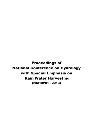 Proceedings of National Conference on Hydrology with Special ...