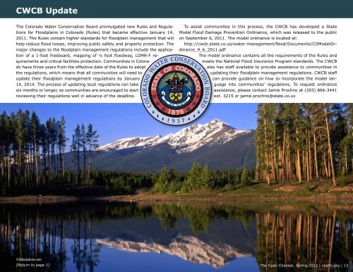 Spring 2012 - Colorado Association of Stormwater and Floodplain ...