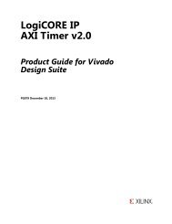 Xilinx PG079 LogiCORE IP AXI Timer v2.0, Product Guide