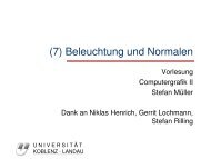 (7) Beleuchtung und Normalen