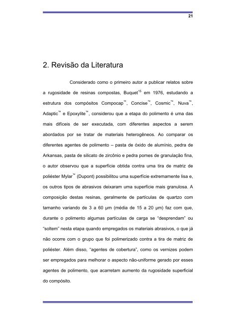 avaliação comparativa da rugosidade superficial de resinas ...