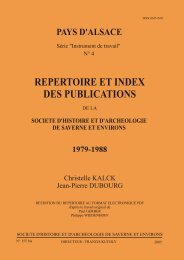 REPERTOIRE ET INDEX DES PUBLICATIONS - société d'histoire et ...