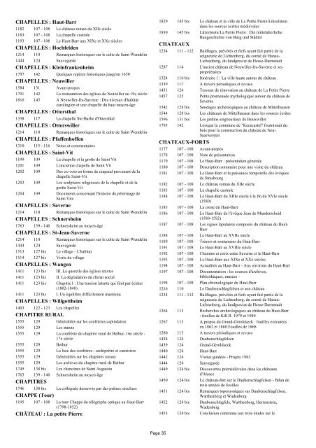 REPERTOIRE ET INDEX DES PUBLICATIONS - société d'histoire et ...